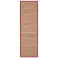 thumbnail image 5 of SAFAVIEH Natural Fiber Urban Striped Sisal Area Rug, Brown/Red, 4' x 6', 5 of 8