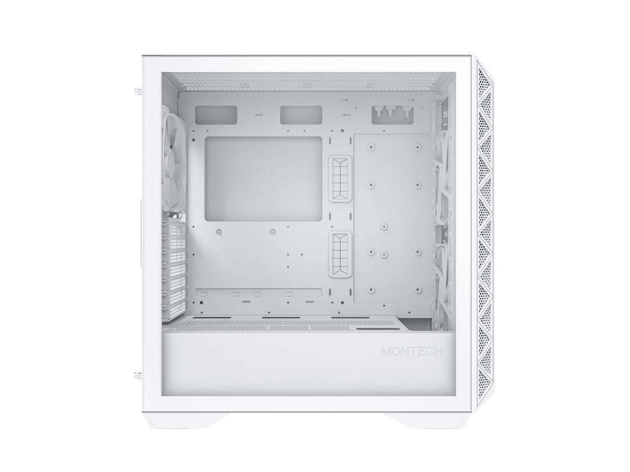 Montech AIR 903 BASE, E-ATX Mid Tower Case, High Airflow with Max Capacity, 3x 140mm PWM Fans Pre-installed, Tempered Glass Side Panel, Mesh Front, TYPE-C, Support 4090 GPUs, White