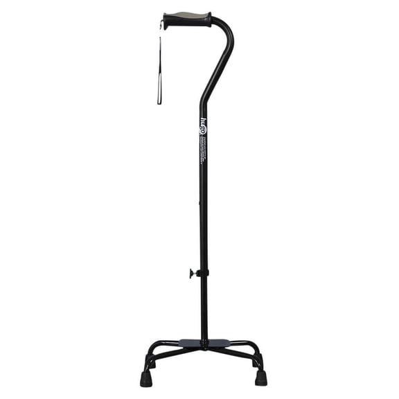 Hugo Mobility 731-840 Adjustable Quad Walking Cane, Ebony