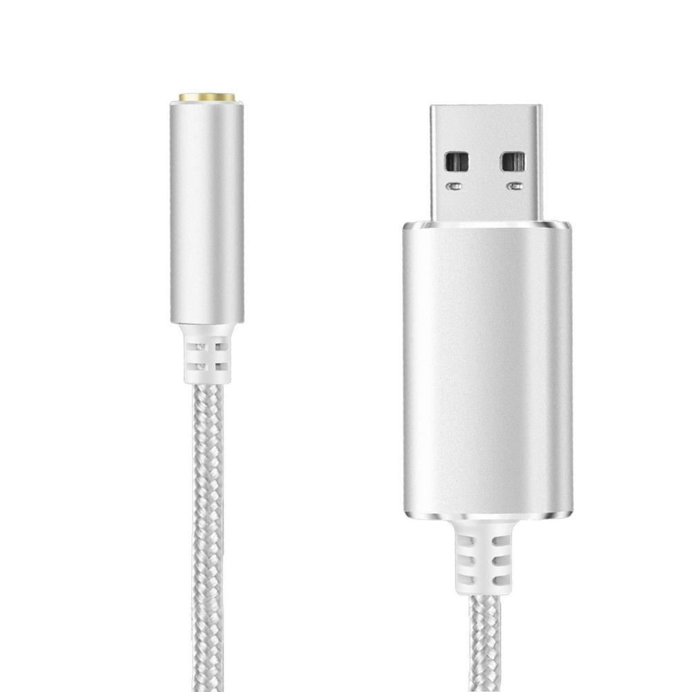 Famure USB to Audio JackUSB to 3.5mm Jack Audio AdapterUSB Headphone Adapter USB External