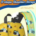 thumbnail image 5 of Police and Sheriff Yellow Pattern 17" Waterproof Oxford School Backpacks for Teens, S-Shape Padded Straps, for School, Travel, Hiking, Camping, 5 of 5