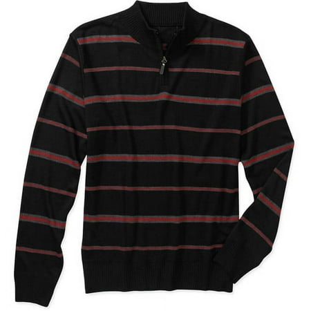 Big Men's Long Sleeve Zip Mock Neck Swea