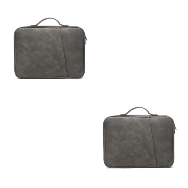 Cateissary Funda protectora universal para portátil, bolso de mano, bolsa de transporte anticaída para ordenador, Protector para portátiles, Gris 12.9-13 pulgadas 2piezas