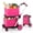 Pink, variant on Haosegd Blue Shopping Carts for Groceries,200 LBS Capacity Collapsible Grocery Carts with 2 Storage Crates