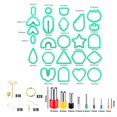 thumbnail image 3 of GUOOL 114pcs pour Boucles d'Oreilles en Argile de Forme Différente Boucle d'Oreille Cutter Vert 114pcs, 3 of 4
