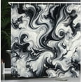thumbnail image 3 of Ambesonne Black and White Shower Curtain, Abstract Art Marble, 69"Wx70"L, Pale Grey and Dark Grey, 3 of 4