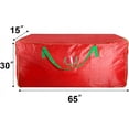 thumbnail image 6 of Christmas Tree Storage Bag for 9ft Artificial Trees with Double Zippers and Reinforced Handles - Extra Large Container ,Red, 6 of 7