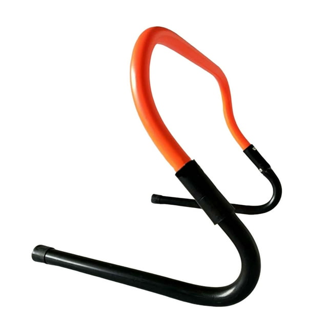 Barra de salto de para entrenamiento de agilidad, ligera, de velocidad y ajustable, para juegos, entrenamiento, y fitness. Negro Naranja