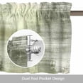 thumbnail image 6 of Abstract Art Valances for Windows, Retro Green Collage Oil Painting Texture Valance Window Treatment Rod Pocket Short Curtains Valances for Kitchen Bathroom 42"W x 12"L, 6 of 9