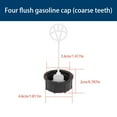 thumbnail image 2 of 45mm Fuel Tank Cap Replacement - Universal Black Petrol Cap Compatible with Hedge Trimmer, Brush Cutter & Garden Multi-Tool Engines, 2 of 3
