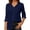 Navy Blue, variant on SPRING SEAON Women's Button Down Shirt Long Sleeve Classic Collared Tops Work Office Casual Chiffon Blouse