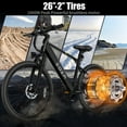 thumbnail image 3 of ZDZA Electric Bike 26”, 1000W Peak Motor E-Mountain Bike, 32KM/H 36V 375Wh Removable Ebike for Adults, 7 Speed Electric Bicycle UL2849, 3 of 6