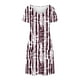 thumbnail image 4 of Vestido Corto de Verano Moda Gradiente Corto de Manga en V Cuello Vestido Casual, Poliéster Ligero de Verano, Lavado de Manos, 4 of 7
