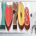 thumbnail image 1 of Ambesonne Vintage Shower Curtain, I Love Seventies Pastel, 69"Wx70"L, Multicolor, 1 of 3