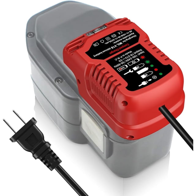 Reemplazo Charger para Mil*wau*kee V18 18V Ni‑CD Solo Batería, Entrada US 110V 21V 2A Salida Charger, Compatible con 4932352002 4932399512 MV18B 0824‑24 0880‑20 2650‑20 Herramientas Eléctricas