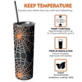 thumbnail image 6 of 20oz Halloween Spider Webs with Orange Spiders Skinny Tumblers Stainless Steel Tumbler with Lid and Straw,Vacuum Insulated Double Wall Travel Tumbler Cups with Cleaning Brush for Coffee,Tea, 6 of 6