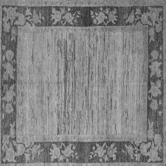 Ahgly Company Indoor Square Oriental Gray Modern Area Rugs, 5' Square