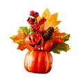 thumbnail image 5 of Pumpkin Maple Leaf Centerpiece Faux Foam Material for Kitchen Tabletop Harvest Autumn Decor Crowd, 5 of 9