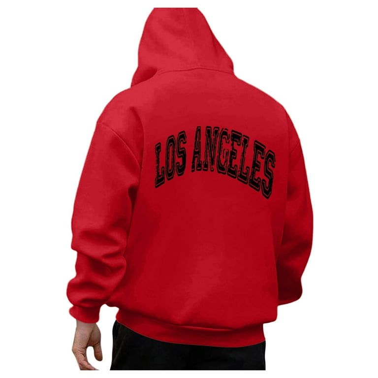 OJSFQUFP Mens Hoodies Oversized Sweatshirts Pullover Letter