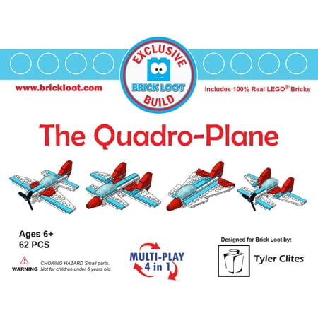 Exclusive Brick Loot Build Quadro Plane Kit by Tyler Clites - 100% LEGO Bricks