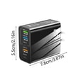 thumbnail image 3 of Cargador de viaje de 3,1 A tipo C PD + 3 puertos USB. Cargador estándar de 65 W de carga rápida para teléfonos móviles. Cabezal de carga, 3 of 5