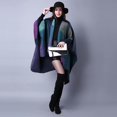 thumbnail image 3 of Châles en Coton et Lin Easy-life, Poncho Cape à Carreaux, Manteau Ouvert, Couverture, 3 of 6