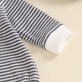 thumbnail image 4 of Newborn Baby Girl Boy Fall Outfits Waffle Striped Sweatshirt Romper Long Sleeve Bubble Bodysuit Cute Clothes, 4 of 7