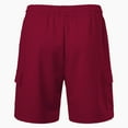 thumbnail image 5 of MIXUE Mens Shorts Summer Solid Color Cargo Casual Lightweight Outdoor Work Cargo Pockets Mens Workout Shorts Streetwear,Red,L, 5 of 6