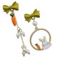 thumbnail image 1 of Carrot Bunny Drop Earrings for Women Imitation Pearl Dangle 5Pairs, 1 of 4