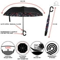 thumbnail image 3 of Urban Den Inverted Umbrella for Heavy Rain | UV Umbrella | Sun Protection | Auto Open Close | Hands Free Red Roses, 3 of 5