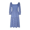 thumbnail image 4 of Fankiway Femmes Haut-Parleur Décontracté et Confortable 3/4 Manches Imprimé Grande Robe Plus Robes de Taille pour les Femmes Courbes Robes de Printemps pour les Femmes 8875, 4 of 6