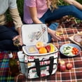 thumbnail image 5 of FORMRS Insulated Cooler Bag 24 Cans Capacity Soft Leakproof Lunch Box with Side Pockets, Christmas Train, 5 of 7