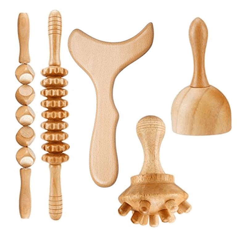 5-In-1 Professional Wood Therapy Massage Tools,Lymphatic Drainage