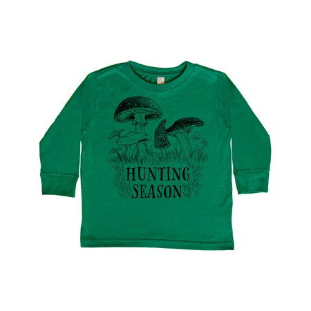 

Inktastic Hunting Season with Mushrooms Gift Toddler Boy or Toddler Girl Long Sleeve T-Shirt