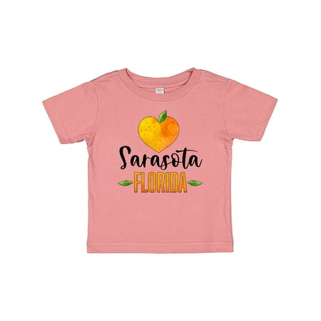 

Inktastic Sarasota Florida Orange in Heart Gift Baby Boy or Baby Girl T-Shirt