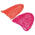 thumbnail image 4 of EeaseMX 2 gorros de red de ganchillo hechos a mano, gorro de dormir largo, protector de cabello (rosa, naranja, 1 pieza de cada color), 4 of 7