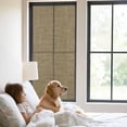 thumbnail image 3 of Vintage Brown Window Privacy Film, Farmhouse Retro Dark Solid Color Linen Texture Static Cling UV Sun Blocking Tint Film Heat Control Windows Films for Bedroom Bathroom, Window Stickers 29.5"x78.7", 3 of 8