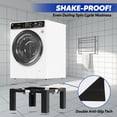 thumbnail image 4 of 16" Height Heavy-Duty Laundry Pedestal, Full Size Adjustable Washer Dryer Stand with Non-Slip Mat, 17.7-31" Adjustable Width Washing Machine Base for Refrigerator, Dishwasher, Black, 4 of 7