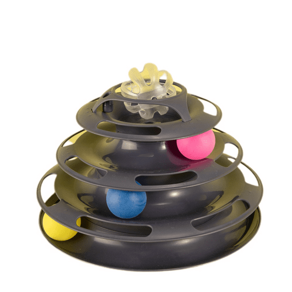 Cat Roller Toy Towers Tracks Roller for Indoor Cats with 4 C