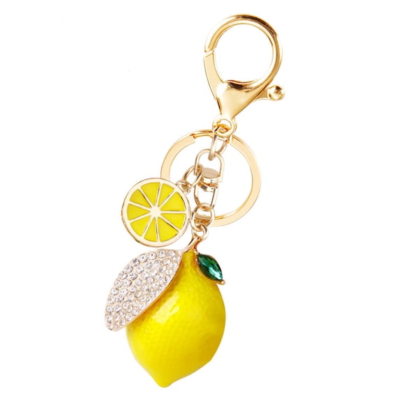 Trendy Styles Korean Cartoon Lemon Keychain Charm Pendant Decoration for Sweet Girls and Students' Accessories