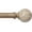 Weathered Wood, variant on Black Curtain Rods for Windows: 1 Inch Diameter Adjustable Drapery Rods 72" to 144", Heavy Duty Window Curtain Rod with Leaf Pattern Finials
