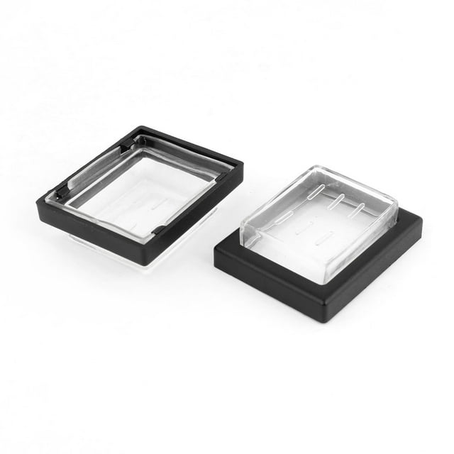 2 Piezas de Cubiertas de Interruptor de Plástico Rectangulares Transparentes y a Prueba de Agua