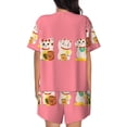 thumbnail image 3 of Bixox Women's Cute Cat Printed Pajama Set 2 Piece Lounge Set Top and Shorts Soft Pajamas, Shorts with Pockets, 3 of 7