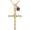 02-Feb Birthstone, variant on 14K Gold Cross Necklace for Women with Birthstone Twisted | Religious Baptisms Jewelry Anniversary Wedding Birthday Gift for Wife Mom Her