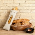 thumbnail image 2 of Linen Bread Bag Reusable Cottons Drawstring Baguette Packaging Pouch Fresh, 2 of 6