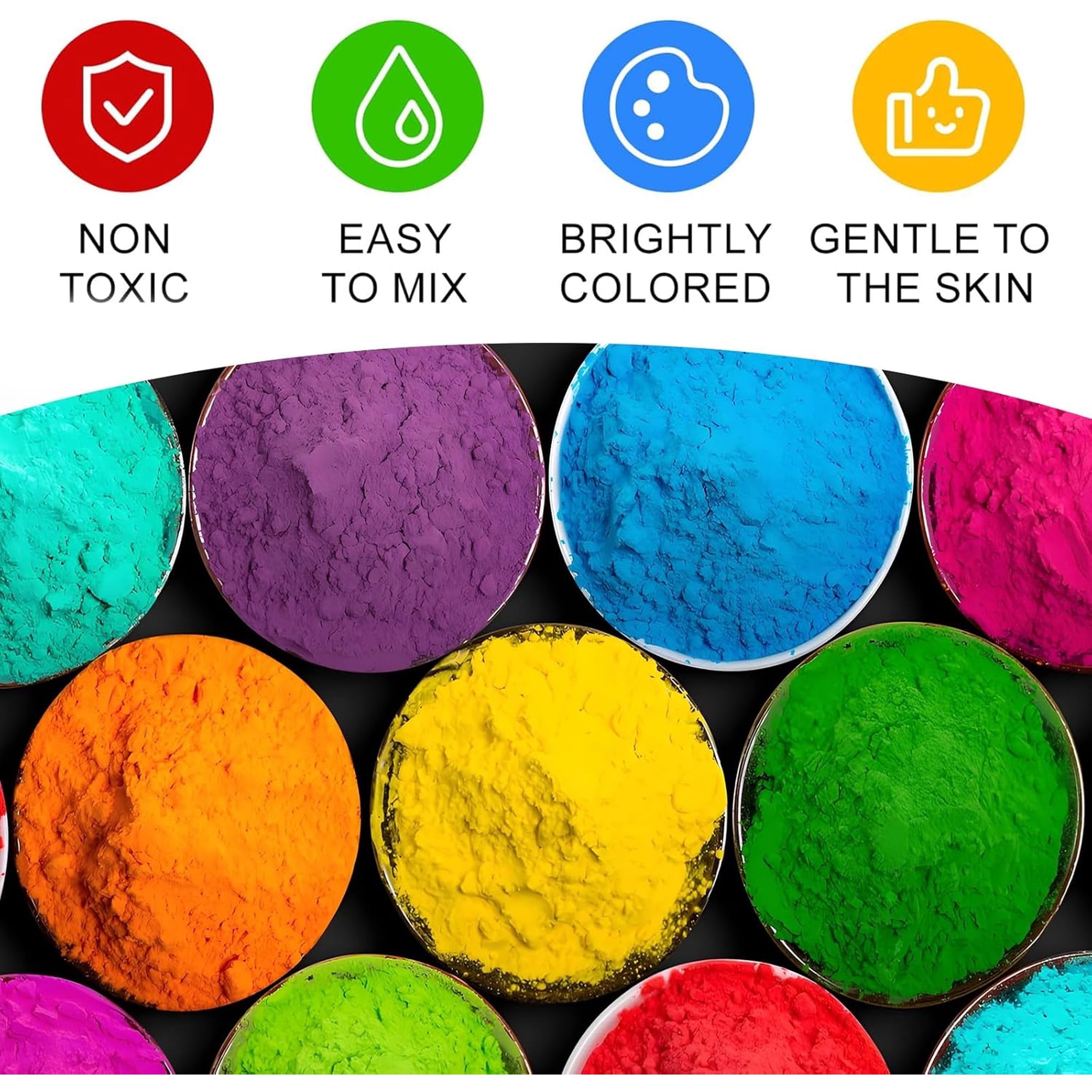 5 Beautiful Concrete Color Pigment, Iron Oxide Powder - Concrete Dye for Cement, Artistic, Painting, Clay, Lime, Plaster, Paint