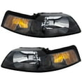 thumbnail image 4 of CAPA For 99-04 Mustang Smoked Headlight Headlamp Head Light Lamp w/Bulb PAIR SET, 4 of 5