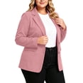 thumbnail image 7 of yillto Plus Size Womens Blazer Jacket Casual Work Office Long Sleeve Button Front Cardigan Suit Jackets, 7 of 7
