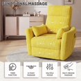 thumbnail image 4 of Homall 360° Swivel Nursery Recliner Power Swivel Rocker Recliner Chairwith 2 Pillows Comfy High Back Adult Glider Rocker for Living Room,Corduroy Yellow, 4 of 8