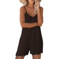 thumbnail image 2 of Combinaison Décontractée Sans Manches à Bretelles, Ample et Ajustable pour Femmes, Short Extensible, Barboteuse avec Poches, 2 of 5